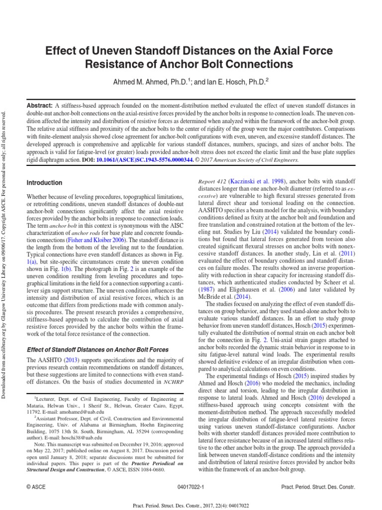 Standoff Distance - Aisc | PDF | Stiffness | Bending