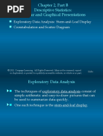 Chapter 2, Part B Descriptive Statistics: Tabular and Graphical Presentations