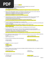 Seatwork 02 Statement of Income (TEST I) Multiple Choice: Shade Your Answer With YELLOW