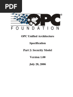 OPC Unified Architecture Specification Part 2 - Security Model Version 1.00