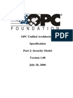 OPC Unified Architecture Specification Part 2 - Security Model Version 1.00