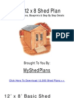 Free 12 X 8 Shed Plan - Step by Step DIY