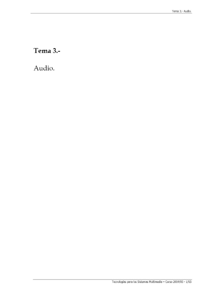 Audio - Tecnología del Sonido - Libro | PDF