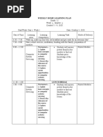 Appendix H. Weekly Home Learning Plan