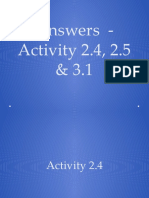 Answers - Activity 2.4 2.5 and 3.1