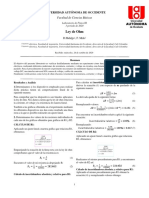 Reporte Laboratorio 2. Ley de Ohm PDF