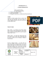 Information 2.1-1 Cookies Preparation: Bread and Pastry Production Document No. Issued By: Page 1 of 11