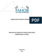 MAURO FELIPE GODOY LEWANDOVSKI BANCADA DE ENSAIO DE FADIGA PARA EIXOS SUBMETIDOS À FLEXÃO - PDF
