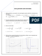 Ejercicios Generales Sobre Derivadas.