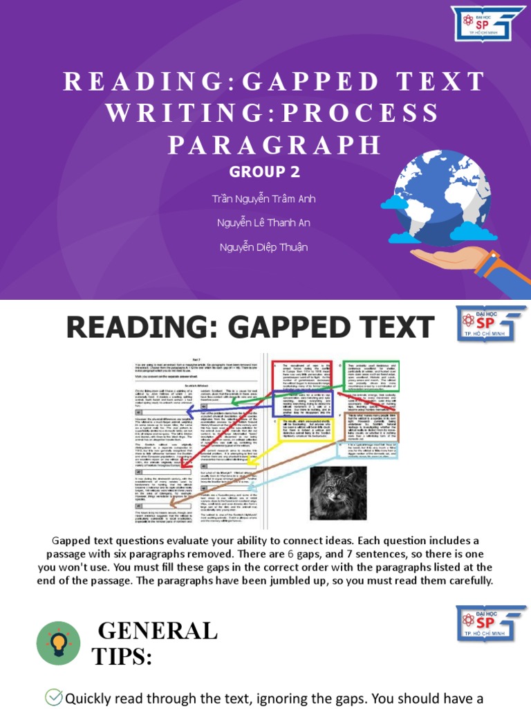 Gapped Text - Process Paragraph - Group 2 | PDF | Paragraph | Sentence ...