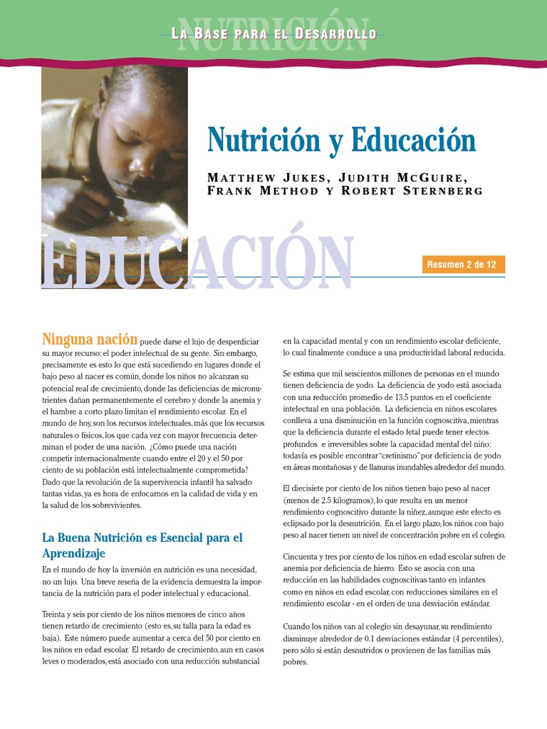 Nutricion y Educacion PDF | PDF | Nutrición | Dieta y nutrición