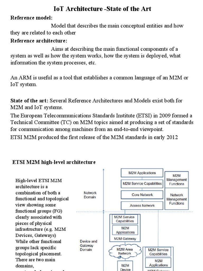 Iot Architecture - State of The Art: Reference Model | PDF | Internet ...