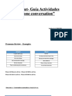 Handout-Guía Actividades "Phone Conversation": Inglés II - COM208