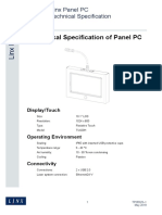 Panel PC Technical Specification Summary