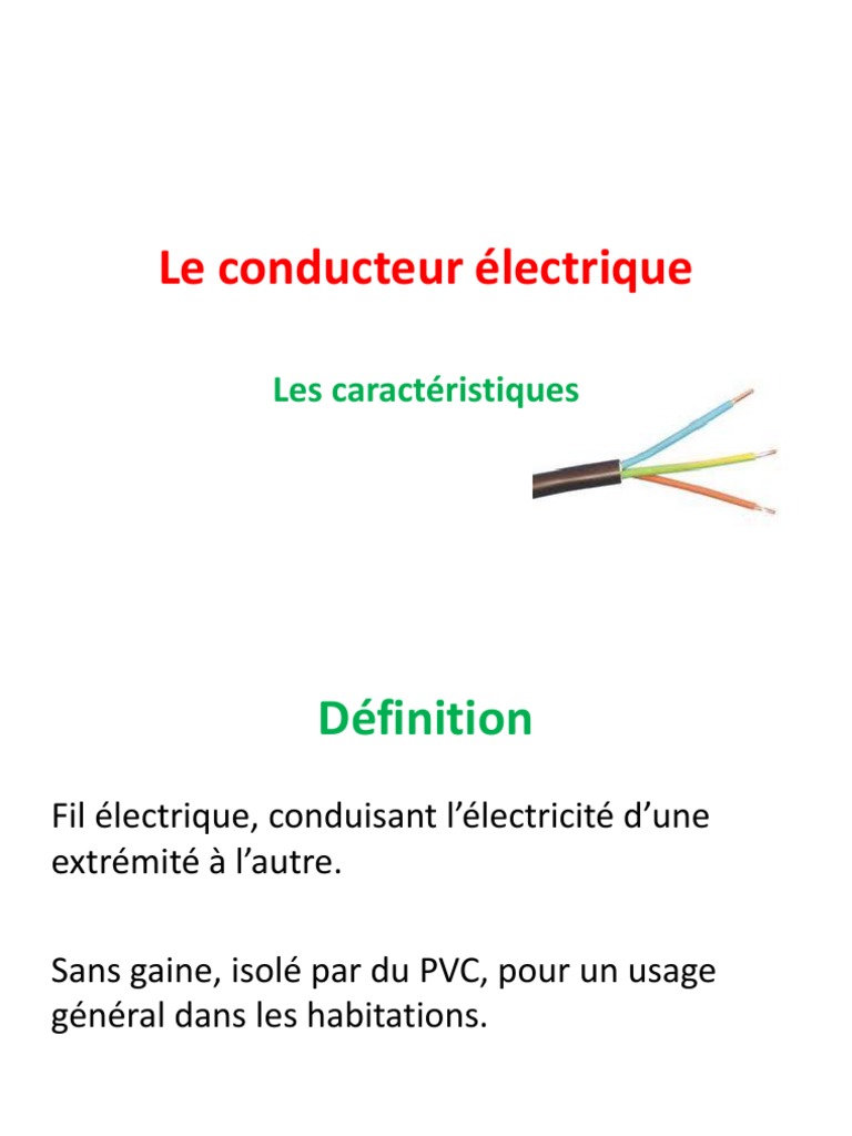 Définition  Fil électrique