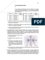 Ejercicios de física de semiconductores y conceptos básicos de campo eléctrico y ondas electromagnéticas