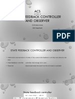 ACS State Feedback Controller and Observer: Dr.M.Veera Kumari EEE Department