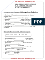 CBSE Class 5 English Worksheet - Adjectives