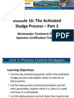 Module 16: The Activated Sludge Process - Part 2: Wastewater Treatment Plant Operator Certification Training