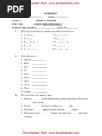 CBSE Class 5 English Worksheet - The Little Bully