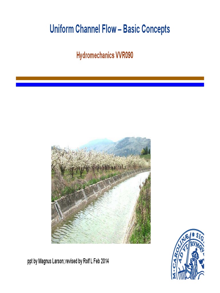 Uniform Flow in Open Channels Explained | PDF | Fluid Dynamics | Liquids