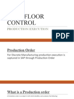 Shop Floor Control: Production Execution