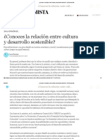 ¿Conoces La Relación Entre Cultura y Desarrollo Sostenible - El Economista