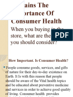 Health 6 Explains The Importance of Consumer Health