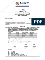 Management Accounting Paper II Section A