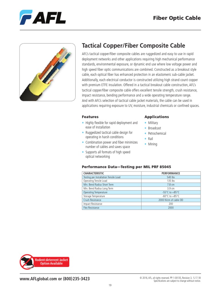 Fiber Optic Cable: Features Applications | PDF | Optical Fiber ...