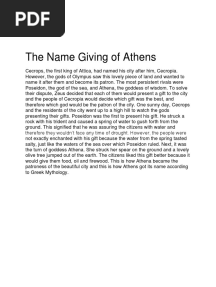 The Name Giving of Athens