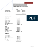 Business Combination at Date of Acquisition Problem 1