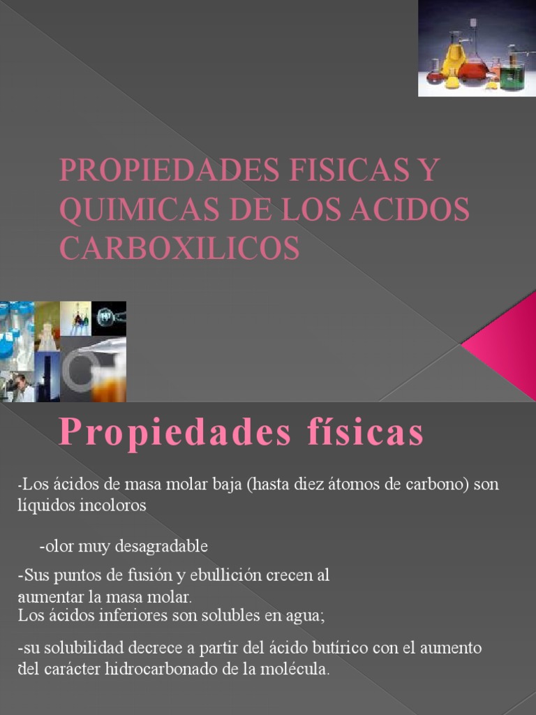 Propiedades Fisicas y Quimicas de Los
