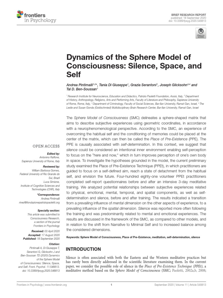 Dynamic Consciousness | PDF | Analysis Of Variance | Consciousness