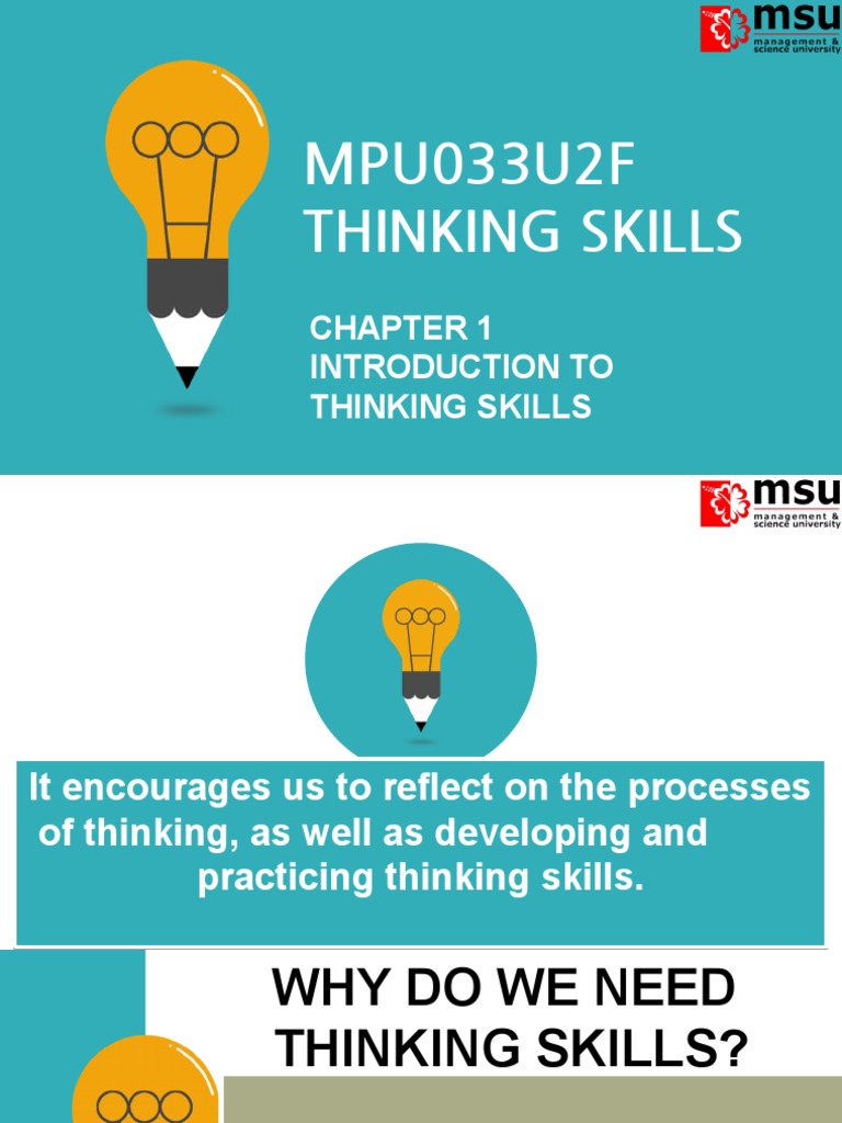 Introduction to Thinking Skills | PDF | Idea | Creativity