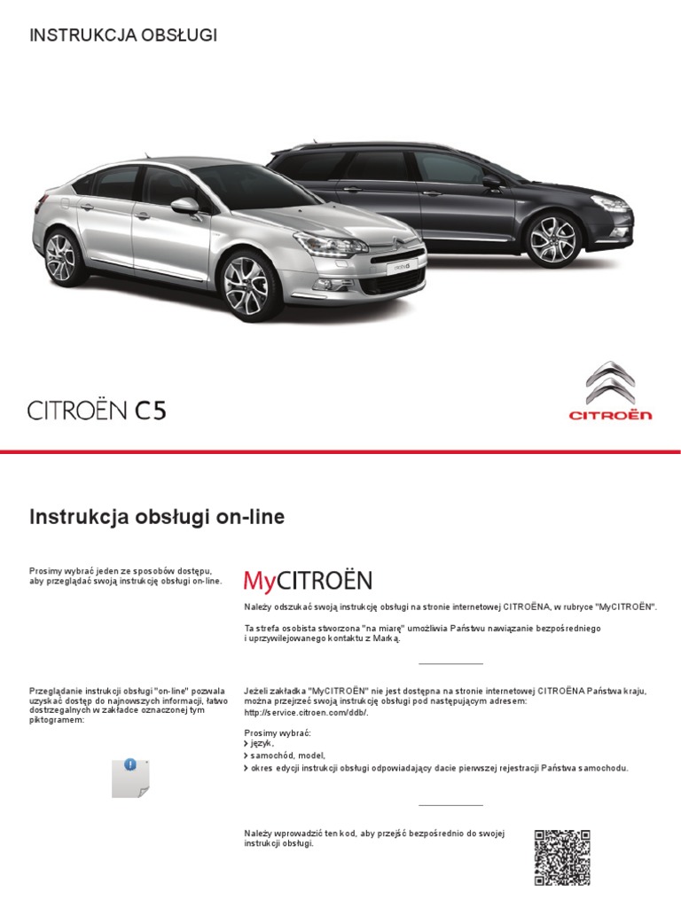 Citroen C5 Instrukcja Obsługi Po Polsku Pdf