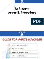 A/S Parts Order & Procedure