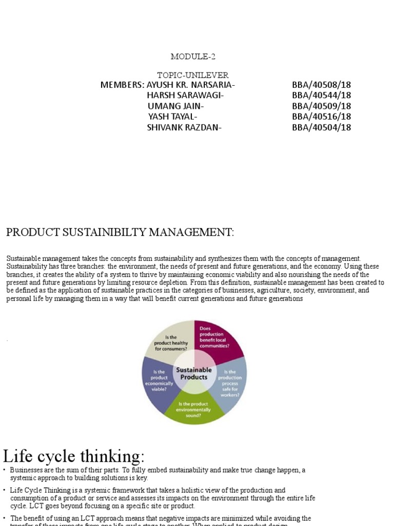 Module-2 Topic-Unilever | PDF | Life Cycle Assessment | Product Lifecycle