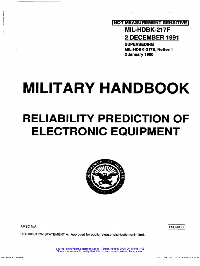 MIL-HDBK-217F: Reliability Prediction Guide | PDF