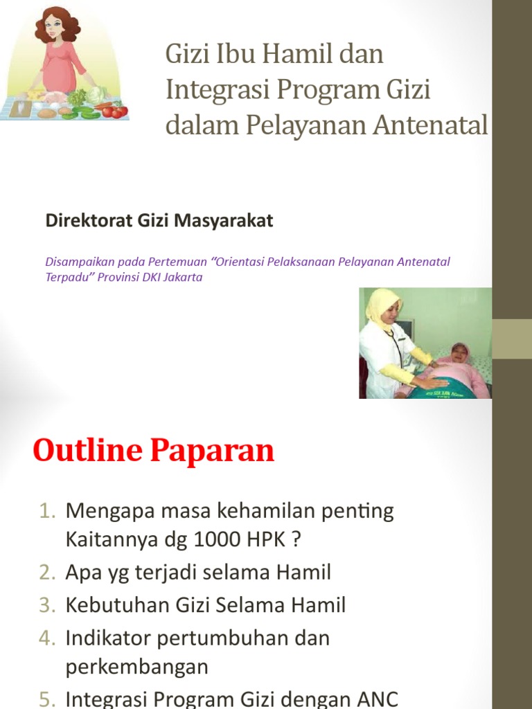 Gizi Ibu Hamil Dan Program Gizi Dalam Pelayanan ANC | PDF