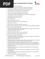 Steps For Generationplant - Ts - Sample1: Etap Workshop Notes ©1996-2009 Operation Technology, Inc. Page 1 of 2