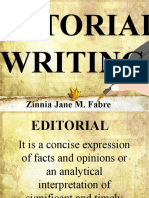 Zinnia Jane M. Fabre: Editorial Writing