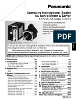 Operating Instructions (Basic) AC Servo Motor & Driver: MINAS A5-Series (400V)
