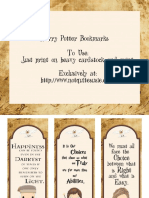 Free Printable Harry Potter Bookmarks PDF