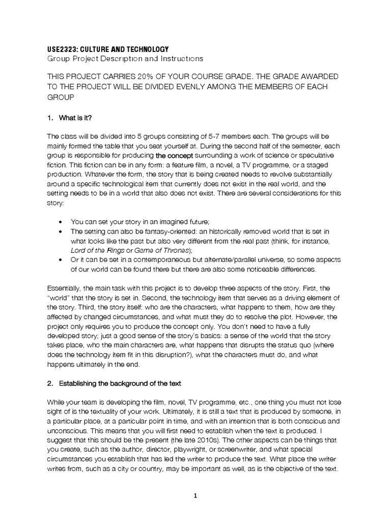 Group Assignemnt Prompt | PDF | Writers | Perception