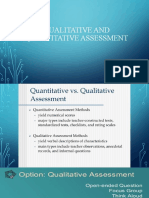 Qualitative & Quantitative Assessment Methods