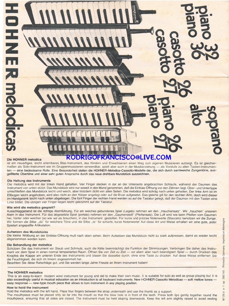 Manual Melódica Hohner Escaneado PDF PDF