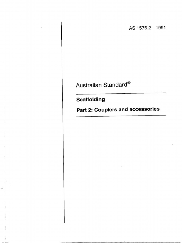 AS 1576.2 (1991) Scaffolding-Couplers and Accessories PDF | PDF