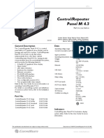 Control/Repeater Panel M 4.3: General Description Data