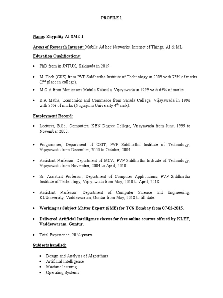 Zhypility AI SME Profile 1 PDF | PDF | Wireless Ad Hoc Network | Computing